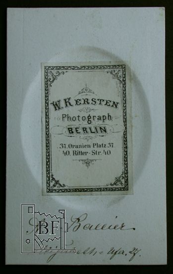 Atelier W. Kersten, um 1870, Slg VGB