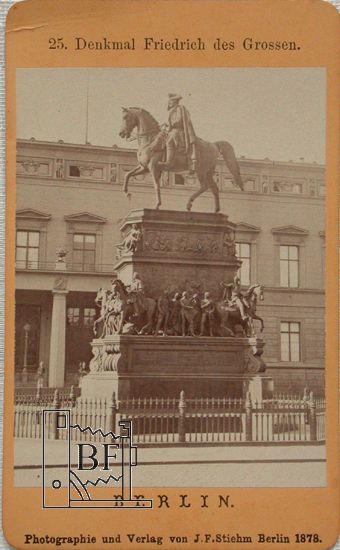 Friedrich d. Große Denkmal, Kunstverlg J. F. Stiehm, 1878, Privatslg